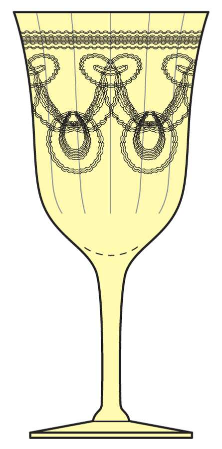 Necklace Yellow (Stem 7577) Water Goblet by Morgantown-1