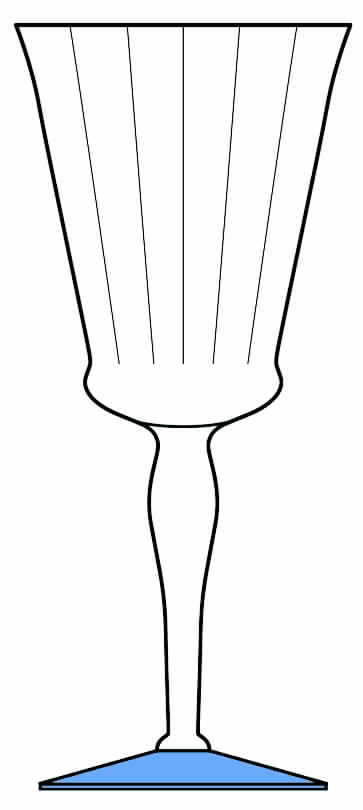 7630 (Optic, Ritz Blue Base) Water Goblet by Morgantown-1