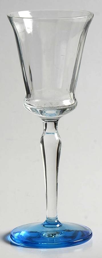 7630 (Optic, Ritz Blue Base) Cordial Glass by Morgantown-1