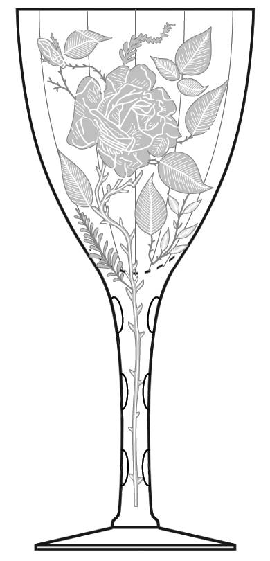 American Beauty (Stem #7565) Water Goblet by Morgantown-1