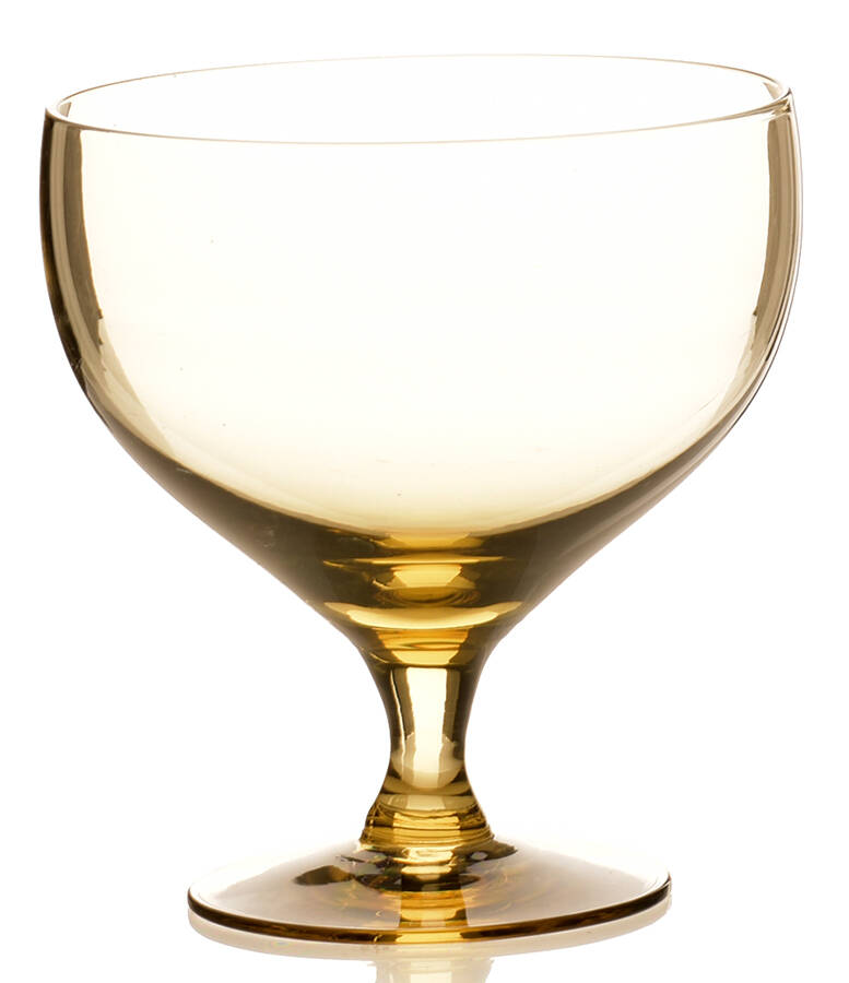 American Modern Chartreuse (Amber) Water Goblet by Morgantown-1
