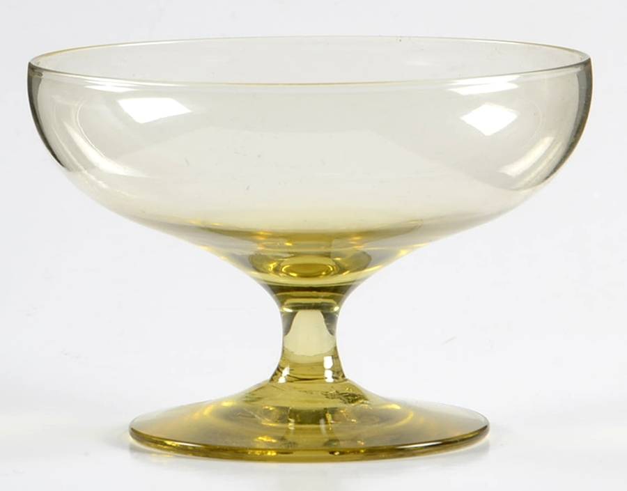 American Modern Chartreuse (Amber) Champagne/Tall Sherbet by Morgantown-1