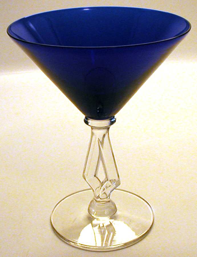 Art Moderne Cobalt Low Sherbet by Morgantown-1