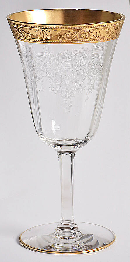 Biscayne Gold Encrusted (Stem 7586) Water Goblet by Morgantown-1