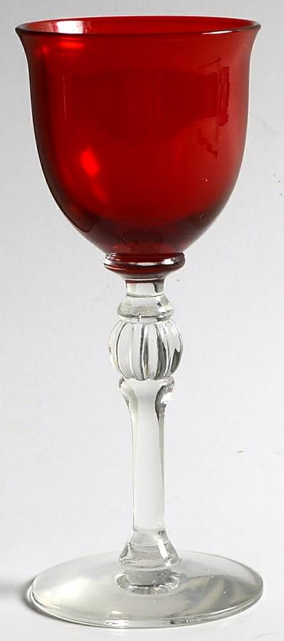 Brilliant Ruby Wine Glass by Morgantown-1