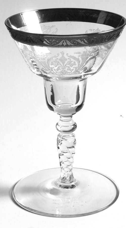 Carlton Marco (Platinum Border) 5" Single Light Candlestick by Morgantown-1