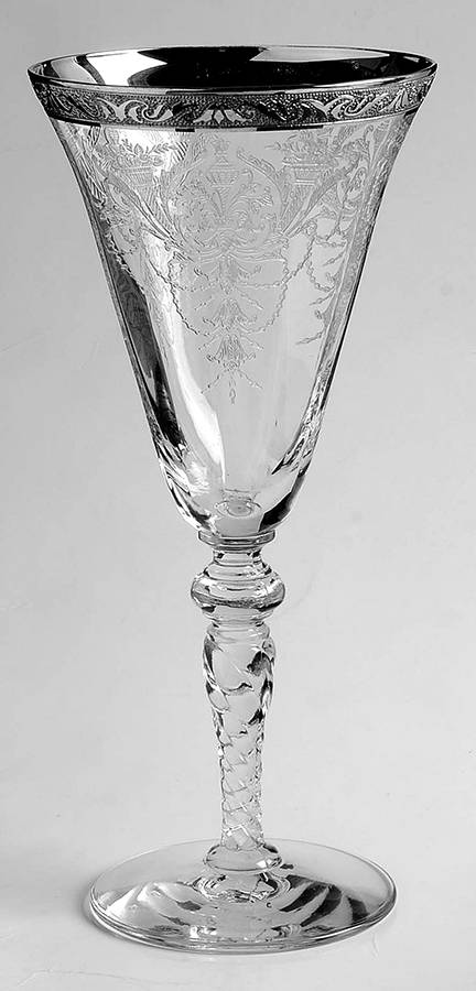 Carlton Marco (Platinum Border) Water Goblet by Morgantown-1