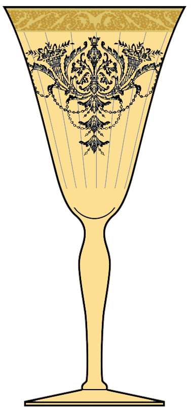 Carlton Marco (7604 1-2) Water Goblet by Morgantown-1