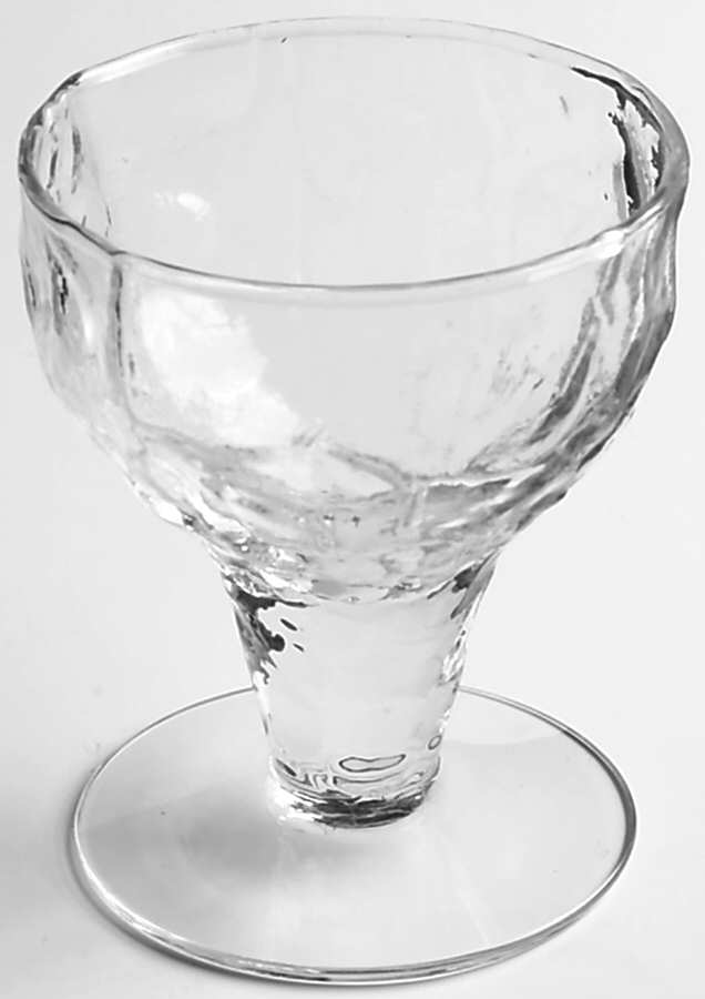 Crinkle Glass Clear Liquor Cocktail by Morgantown-1