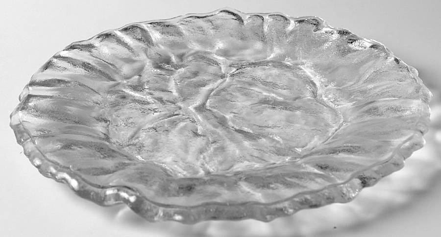 Crinkle Glass Clear 7" Salad Plate by Morgantown-1