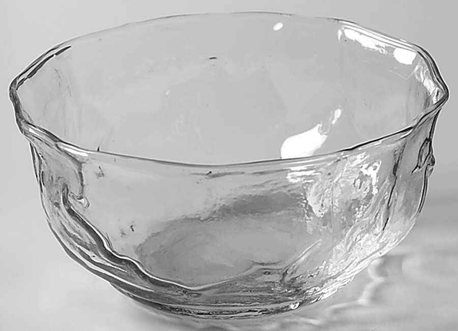 Crinkle Glass Clear Small Fruit Dessert Bowl by Morgantown-1