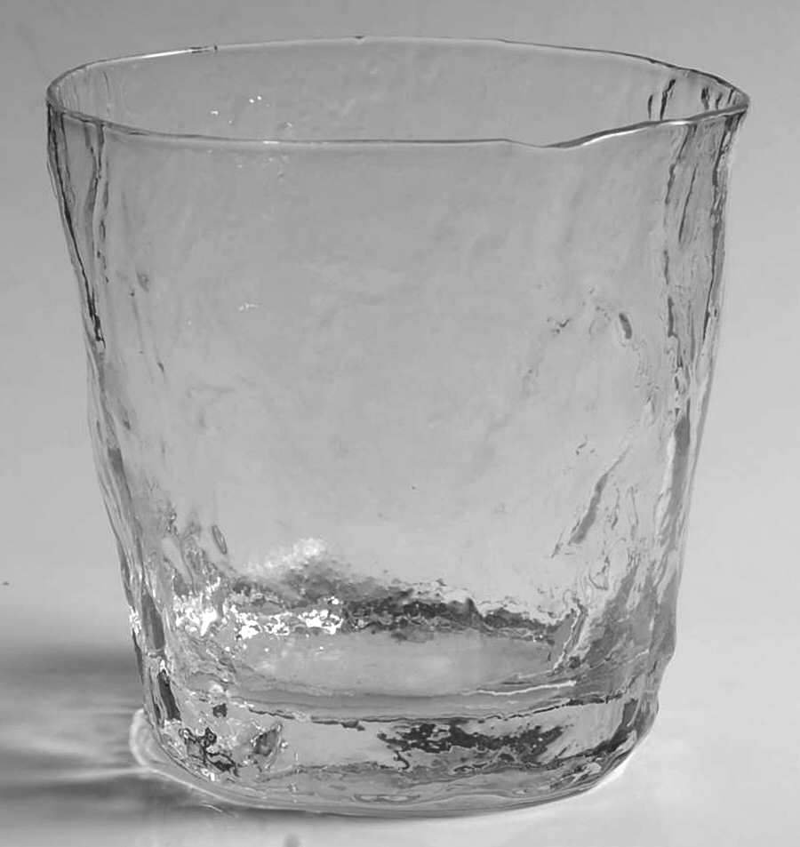 Crinkle Glass Clear Double Old Fashioned by Morgantown-1