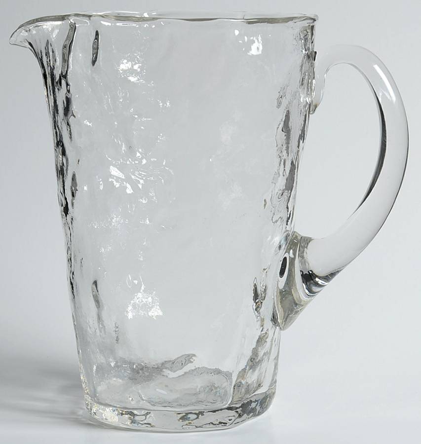 Crinkle Glass Clear 28 Oz Pitcher by Morgantown-1