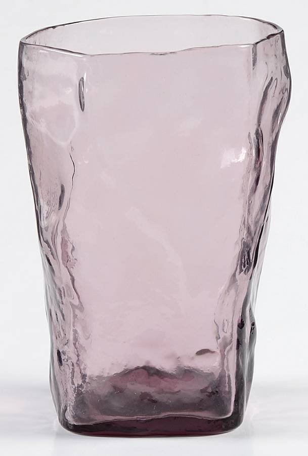 Crinkle Glass Amethyst 10 Oz Flat Tumbler by Morgantown-1
