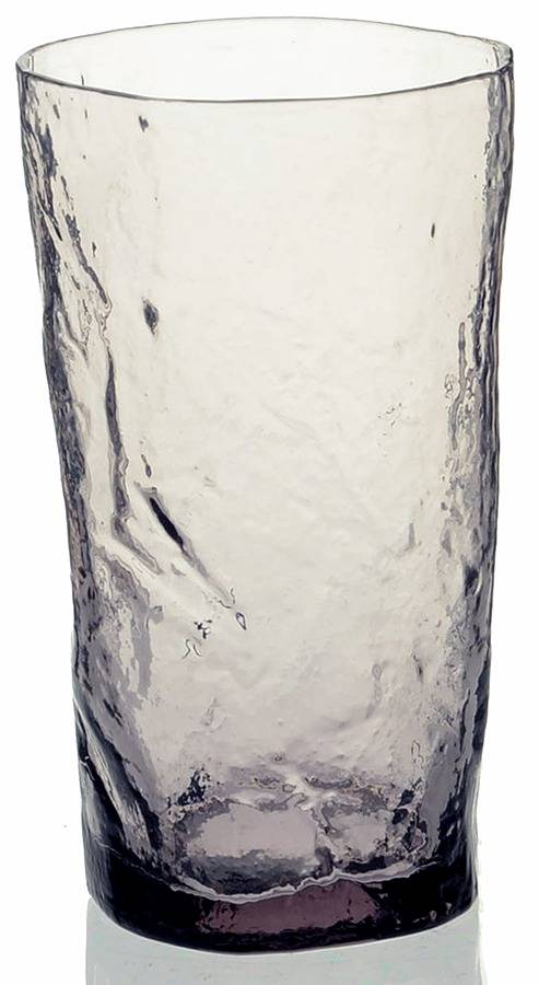 Crinkle Glass Amethyst 12 Oz Flat Tumbler by Morgantown-1
