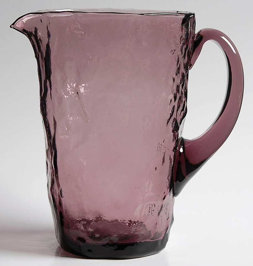 Crinkle Glass Amethyst 34 Oz Pitcher by Morgantown-1
