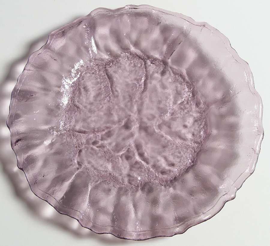 Crinkle Glass Amethyst Bread & Butter Plate by Morgantown-1