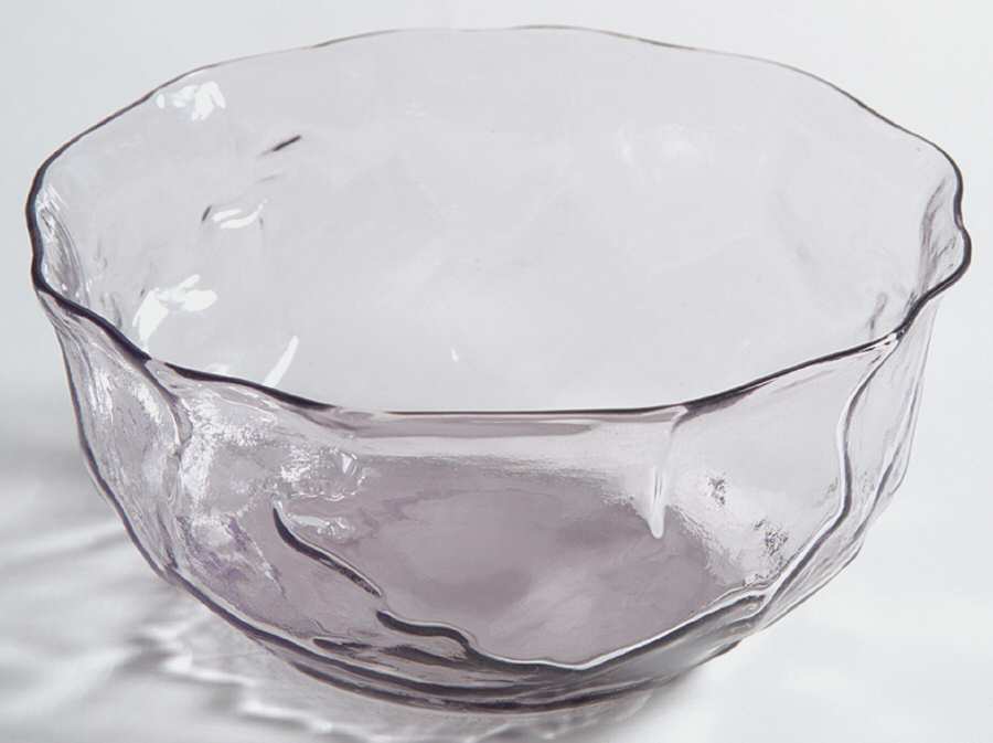 Crinkle Glass Amethyst Small Fruit Dessert Bowl by Morgantown-1