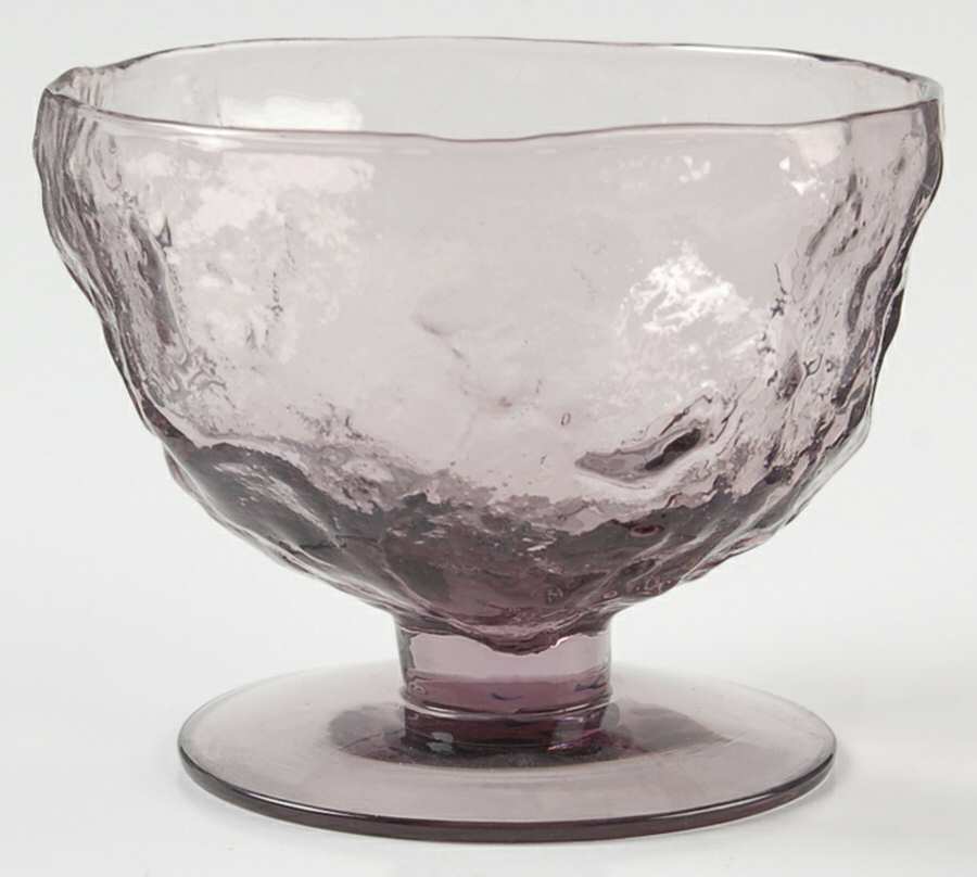 Crinkle Glass Amethyst Champagne/Tall Sherbet by Morgantown-1