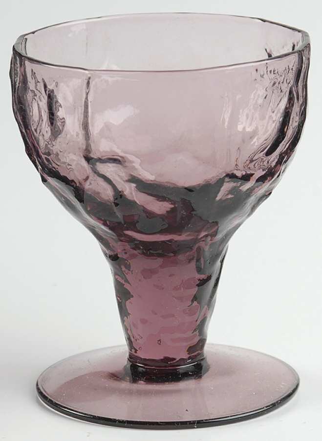 Crinkle Glass Amethyst Liquor Cocktail by Morgantown-1