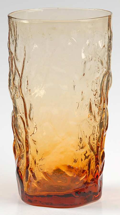Crinkle Glass Amber Flat Iced Tea by Morgantown-1