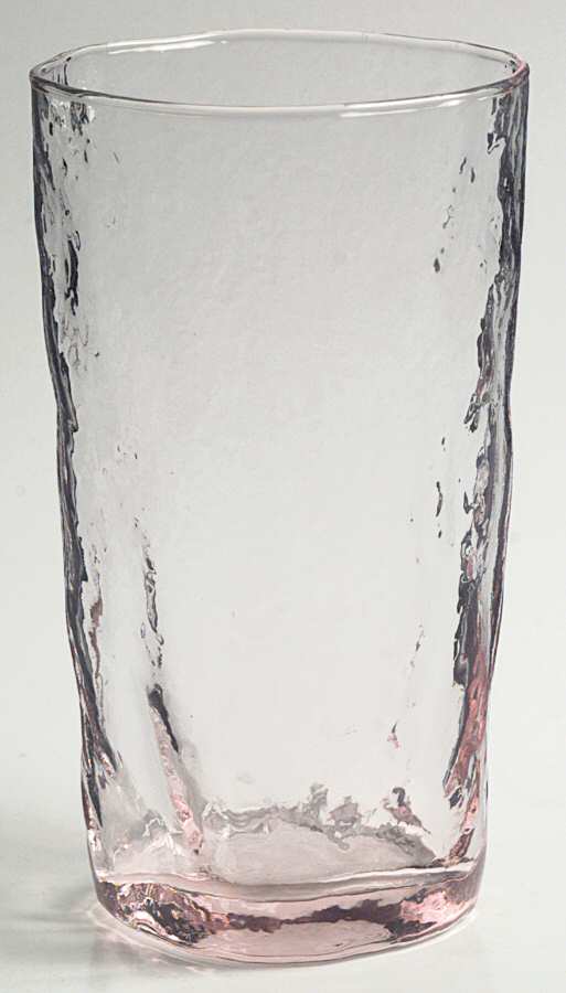 Crinkle Glass Pink 12 Oz Flat Tumbler by Morgantown-1