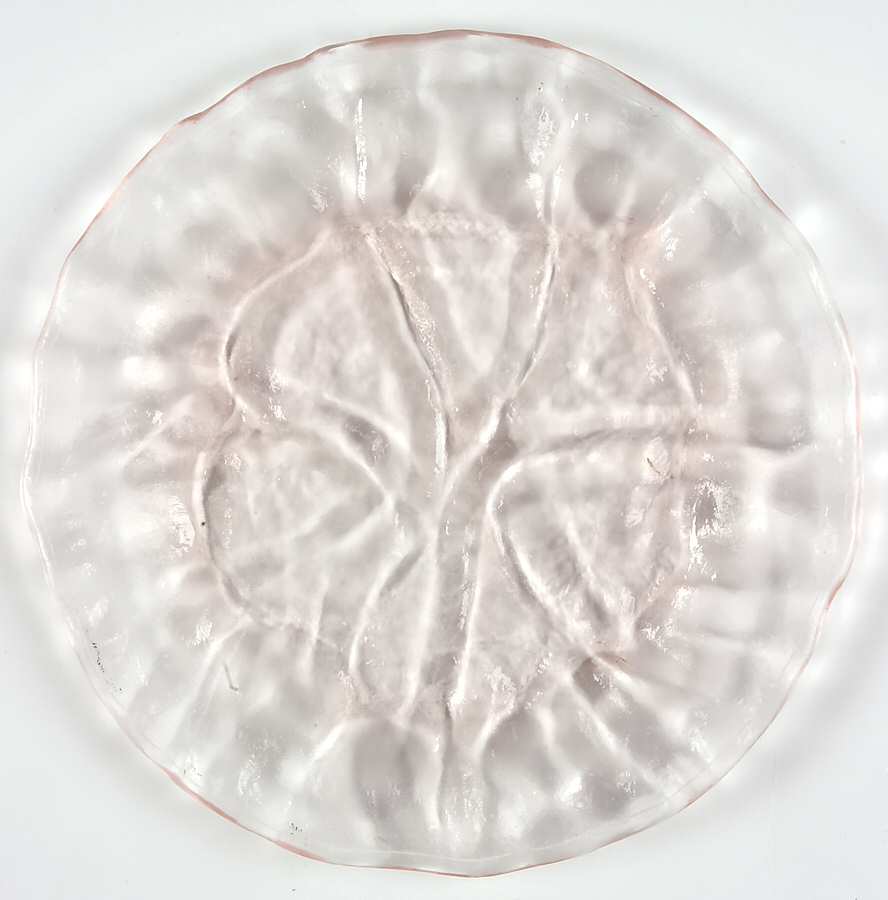 Crinkle Glass Pink 7" Salad Plate by Morgantown-1