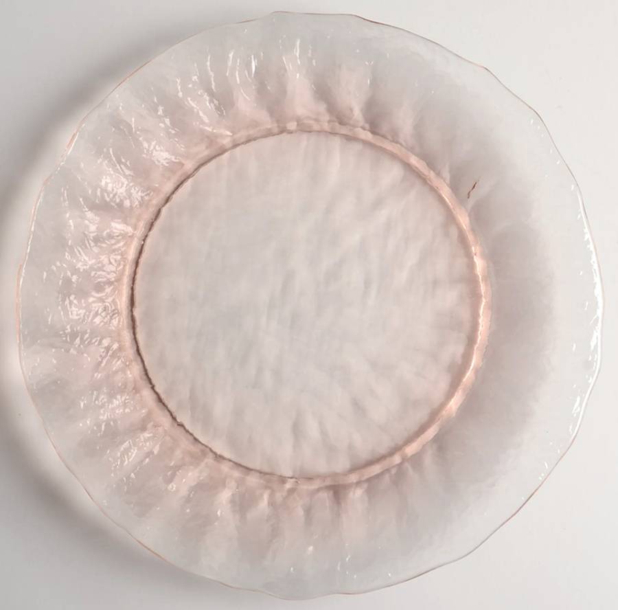 Crinkle Glass Pink 7" Salad Plate by Morgantown-1