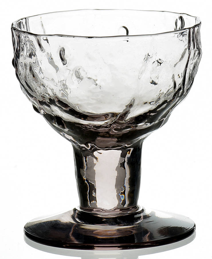 Crinkle Glass Smoke Liquor Cocktail by Morgantown-1