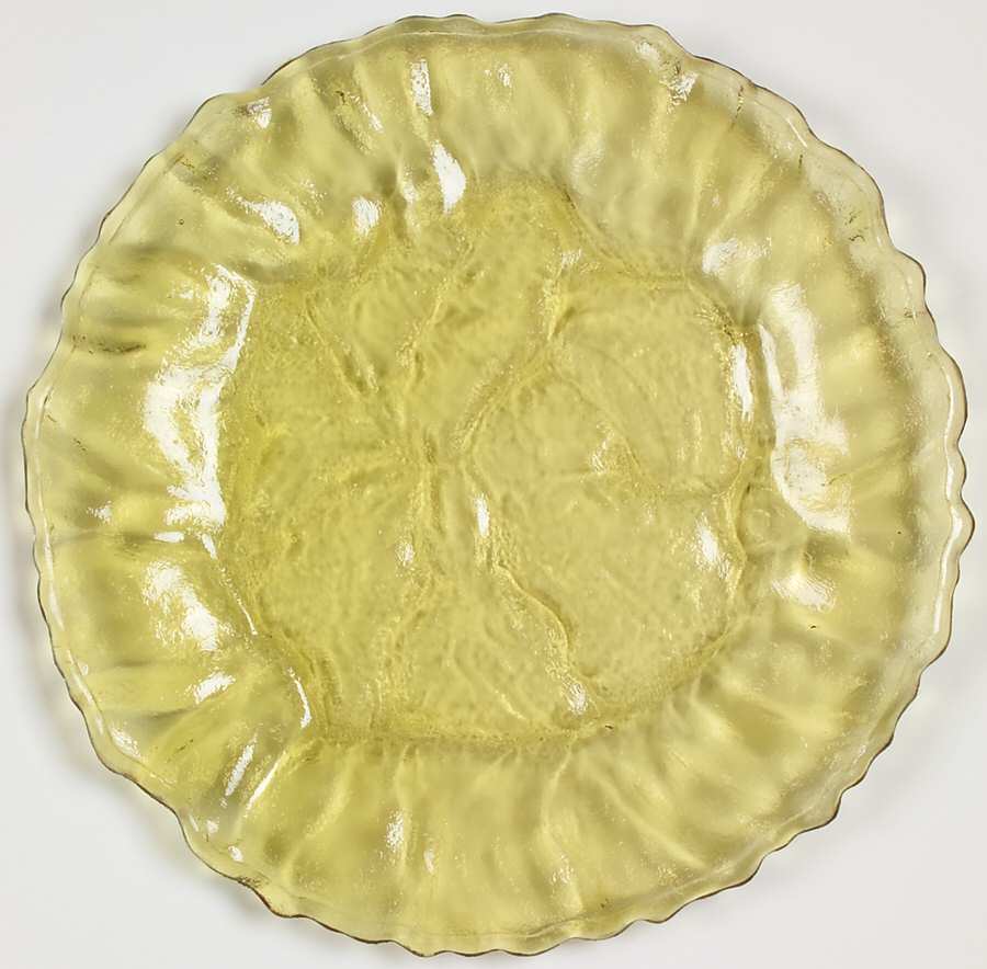 Crinkle Glass Topaz 7" Salad Plate by Morgantown-1