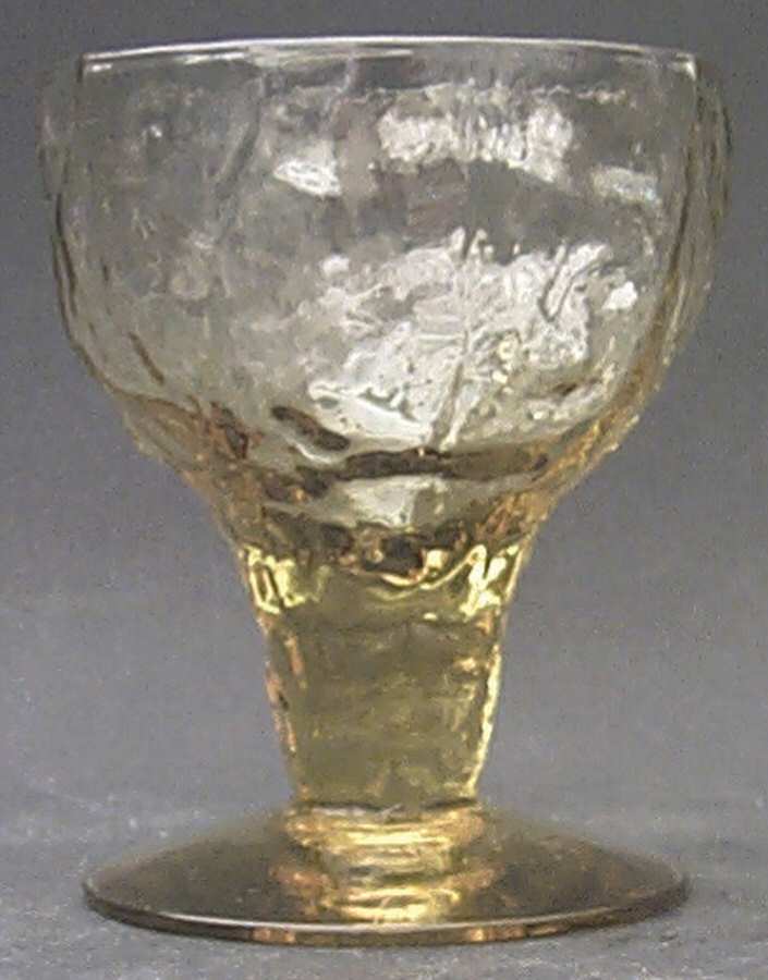 Crinkle Glass Topaz Liquor Cocktail by Morgantown-1