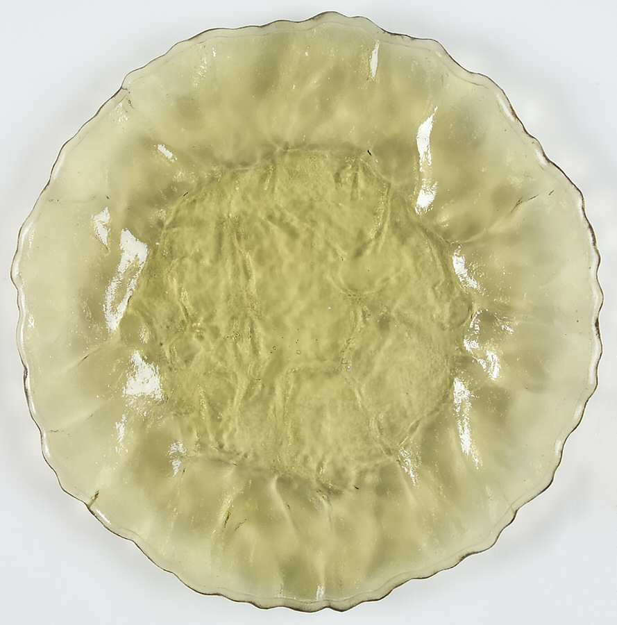 Crinkle Glass Topaz Dinner Plate by Morgantown-1