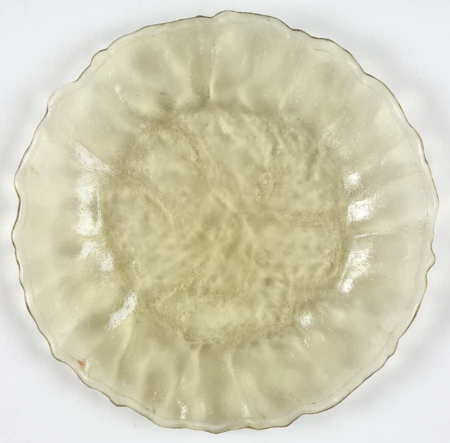 Crinkle Glass Topaz Bread & Butter Plate by Morgantown-1