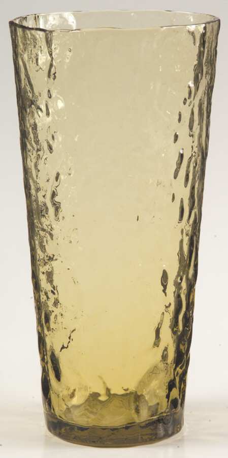 Crinkle Glass Topaz 20 Oz Flat Tumbler by Morgantown-1