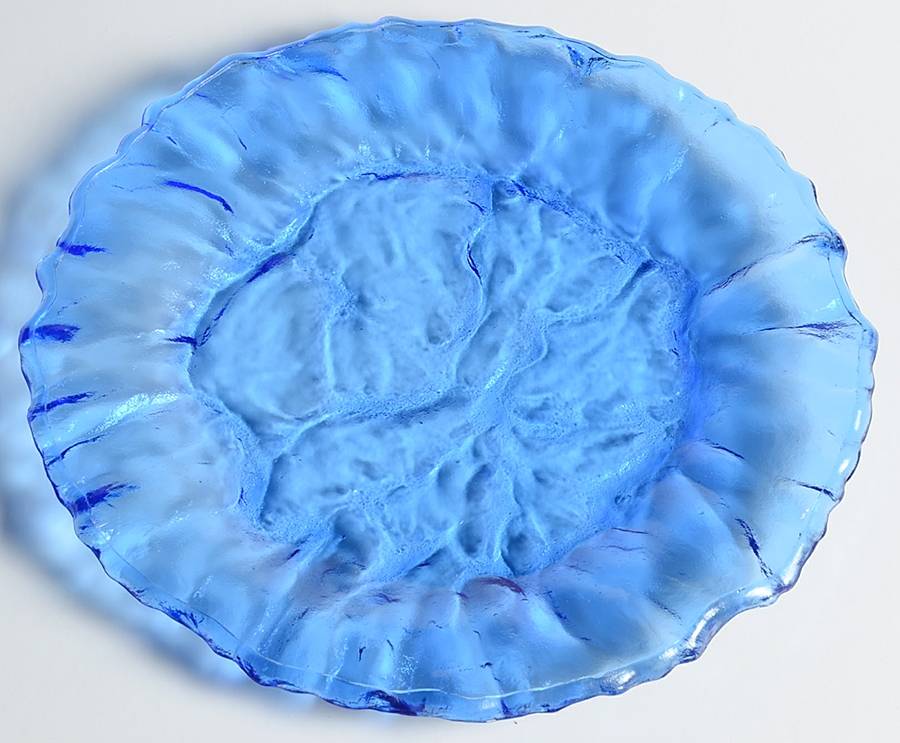Crinkle Blue 7" Salad Plate by Morgantown-1