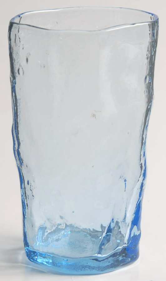 Crinkle Blue Flat Juice Glass by Morgantown-1