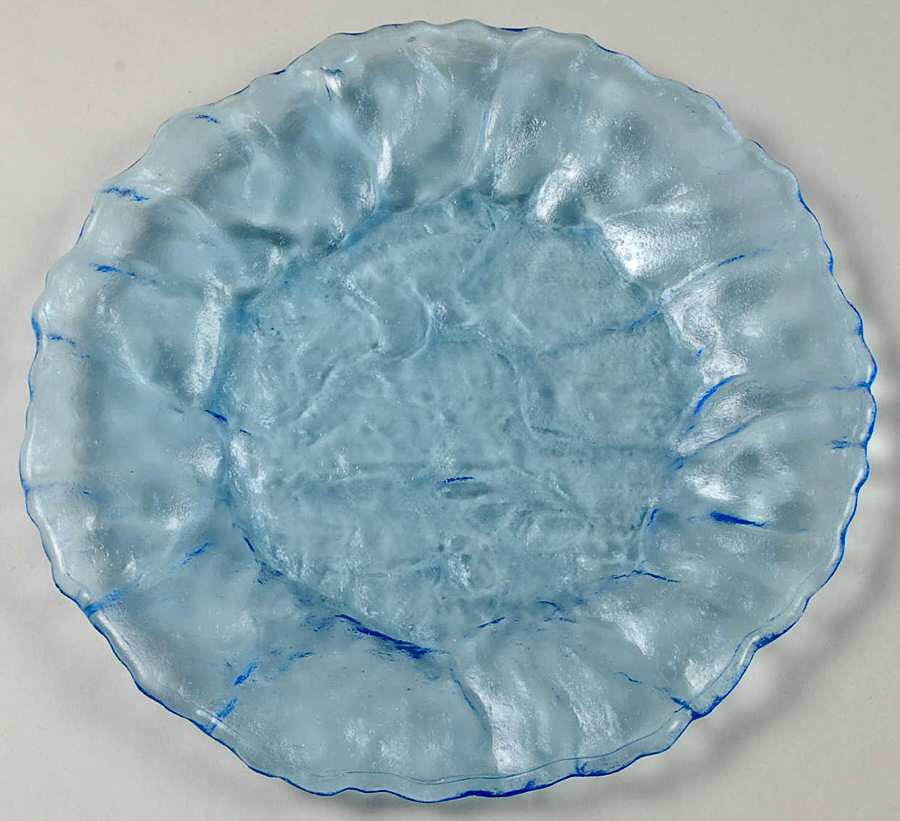 Crinkle Blue Dinner Plate by Morgantown-1