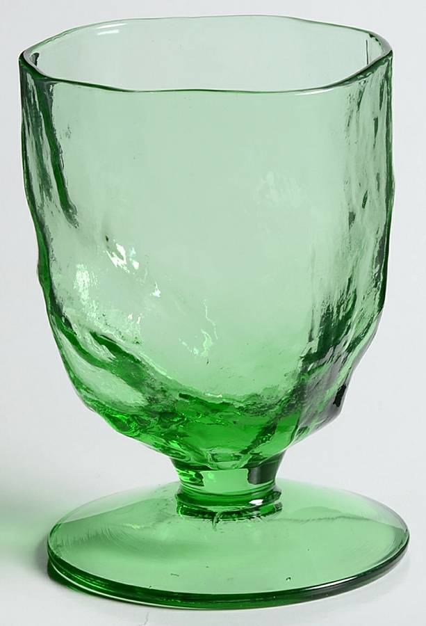 Crinkle Green Luncheon Wine by Morgantown-1