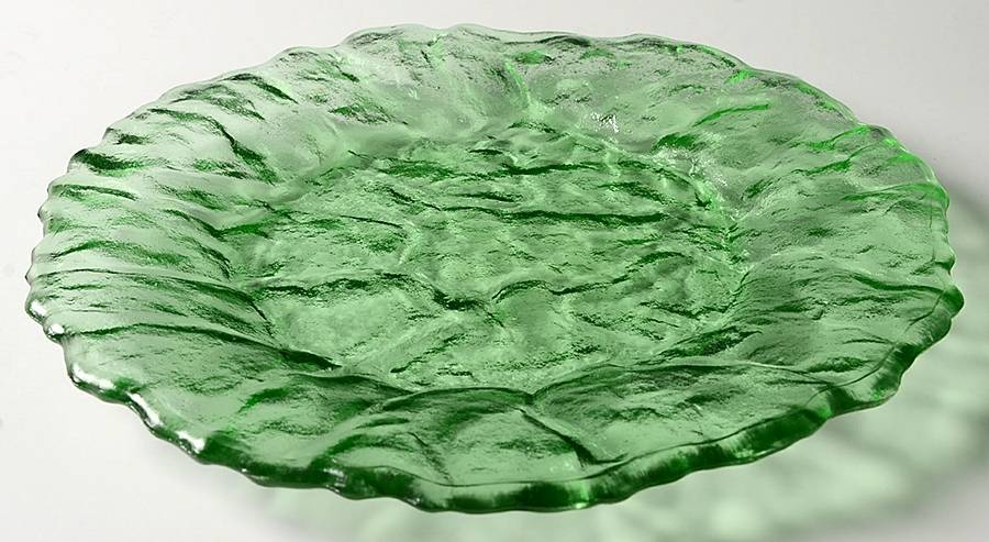Crinkle Green Dinner Plate by Morgantown-1