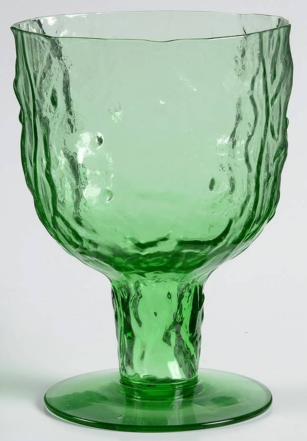 Crinkle Green Beer Glass by Morgantown-1