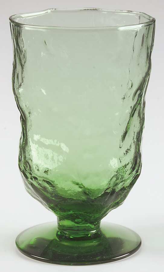 Crinkle Green Water Goblet by Morgantown-1