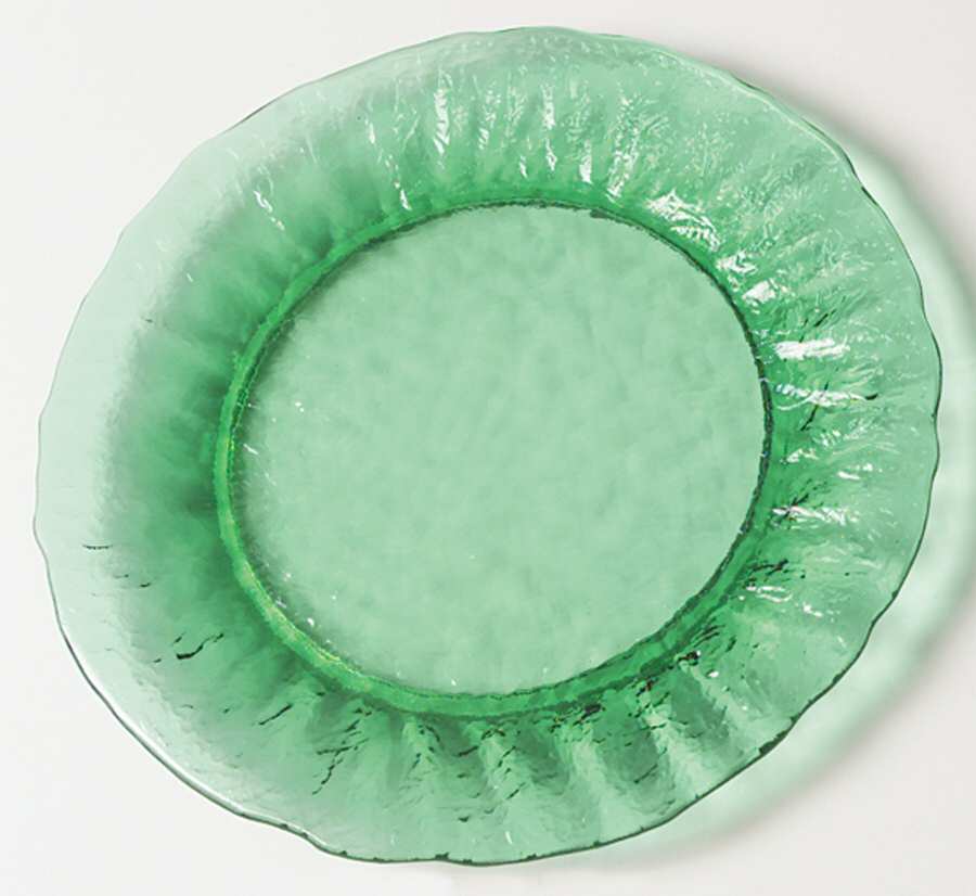 Crinkle Shamrock Green 7" Salad Plate by Morgantown-1
