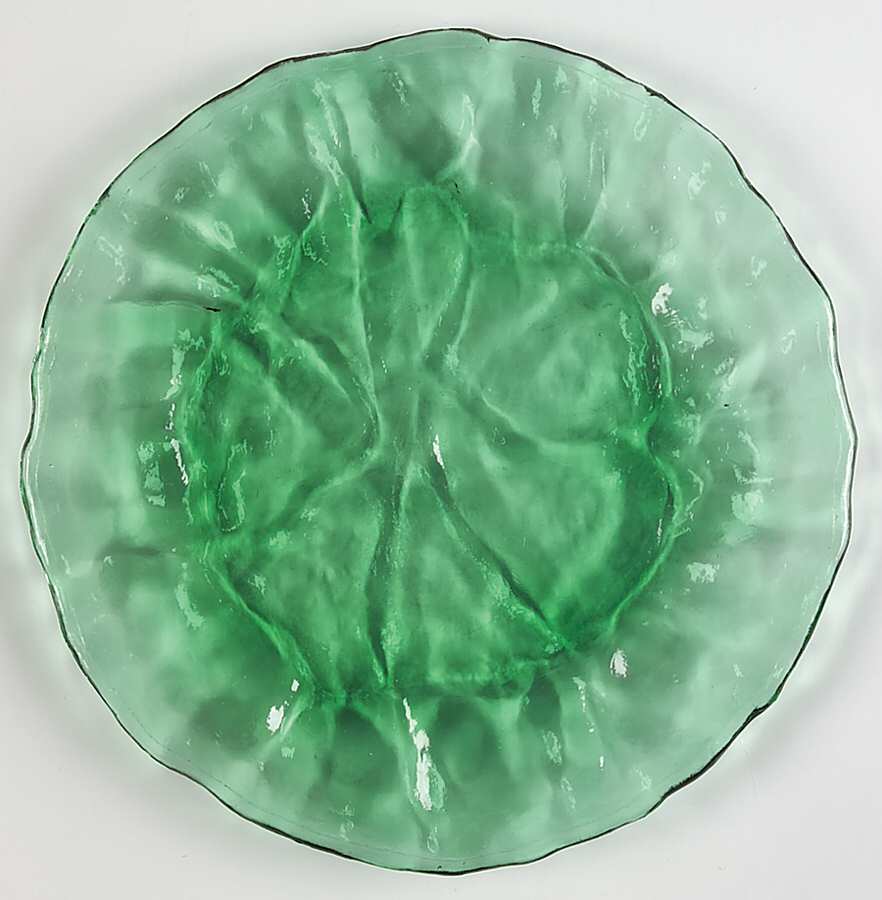 Crinkle Shamrock Green 7" Salad Plate by Morgantown-1