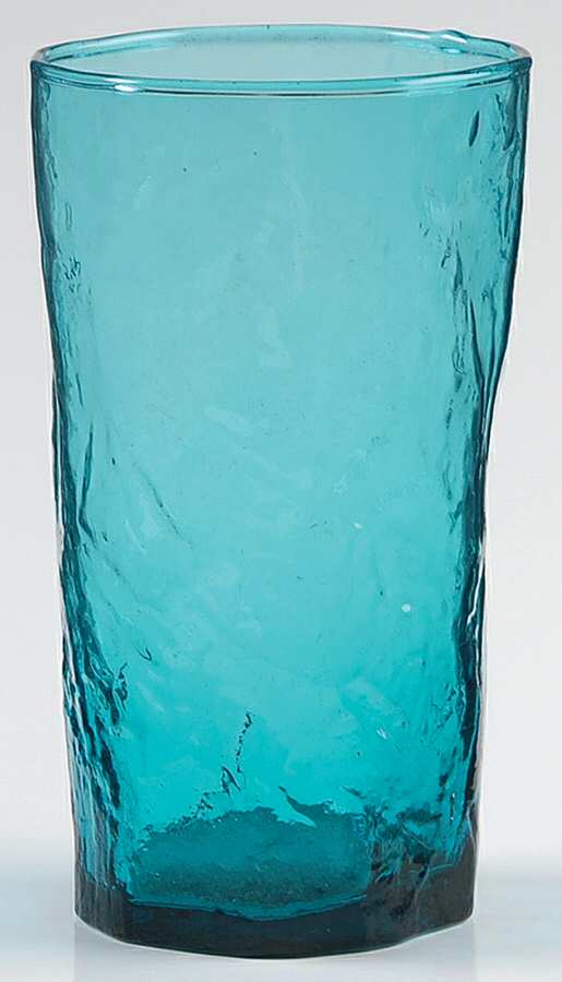 Crinkle Peacock Blue 12 Oz Flat Tumbler by Morgantown-1
