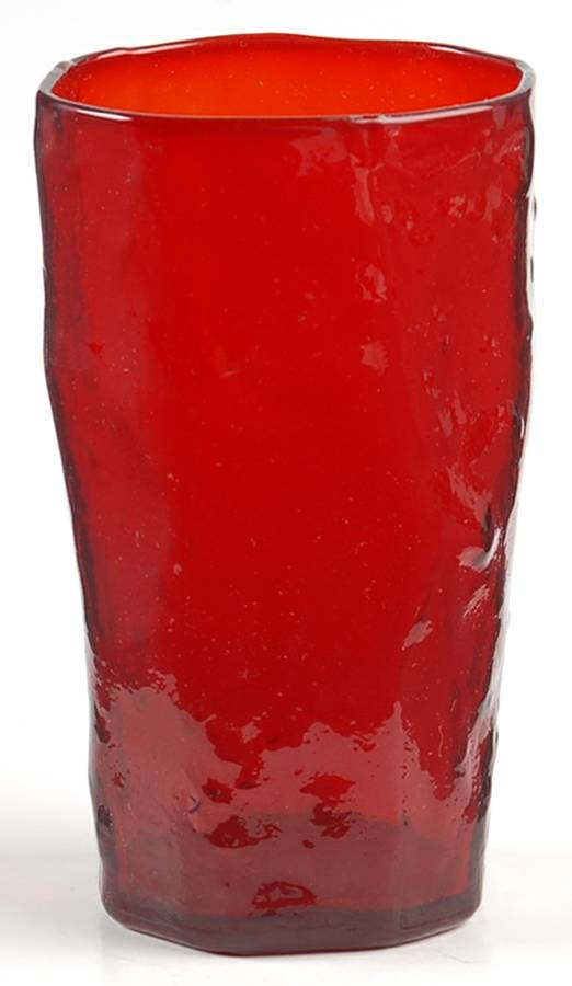 Crinkle Ruby 12 Oz Flat Tumbler by Morgantown-1