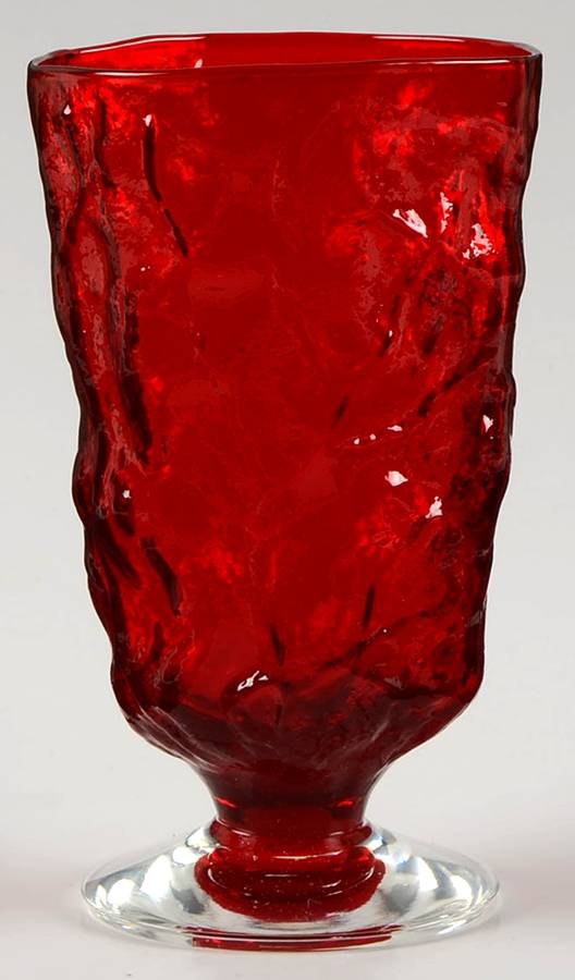 Crinkle Ruby Water Goblet by Morgantown-1