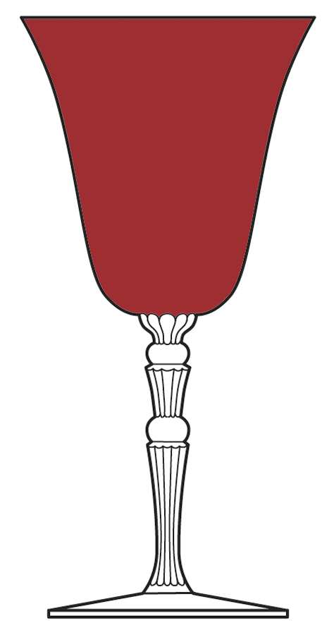 Georgian Ruby Bowl Water Goblet by Morgantown-1