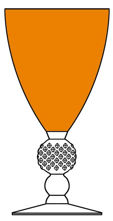 Golf Ball Amber (Non Optic) Water Goblet by Morgantown-1
