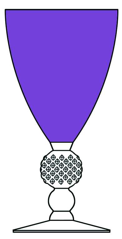 Golf Ball Amethyst Water Goblet by Morgantown-1