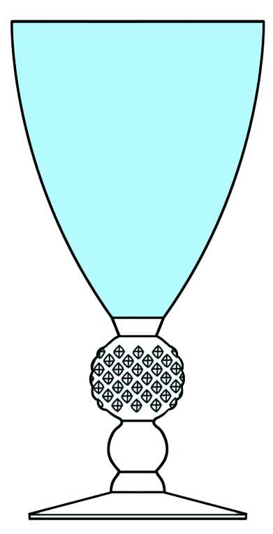 Golf Ball Azure Water Goblet by Morgantown-1